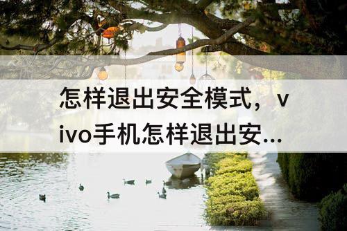 怎样退出安全模式，vivo手机怎样退出安全模式